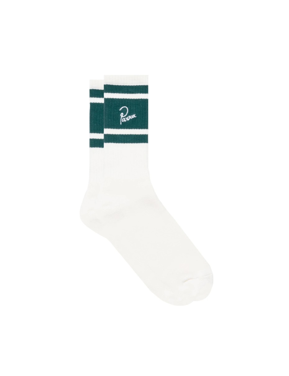 PARRA Signature striped crew socks Off white (53151)