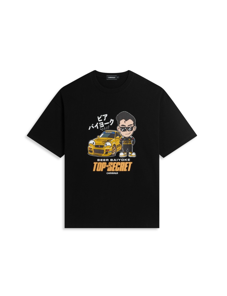 CARNIVAL X TOP SECRET BEER BAIYOKE EDITION OVS T-SHIRT BLACK