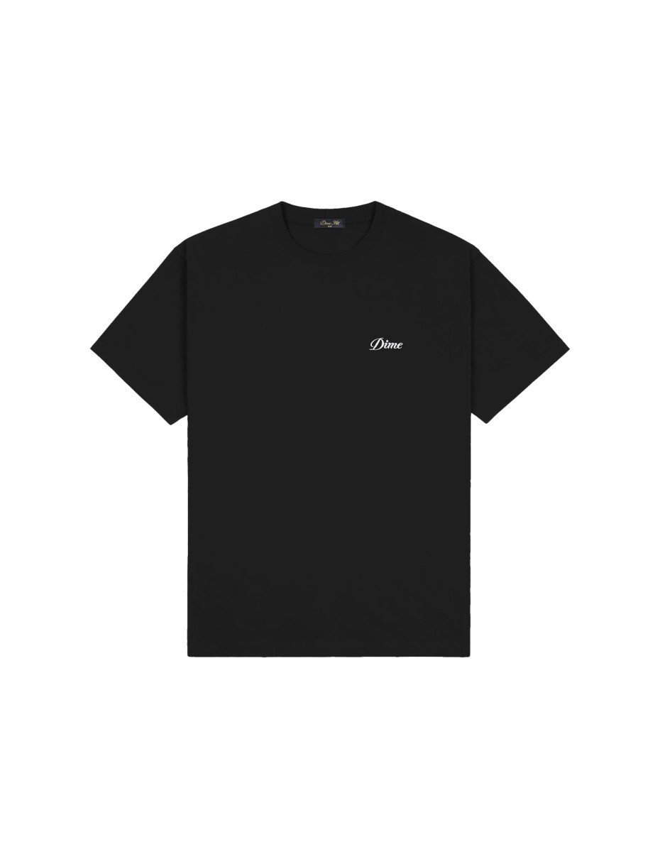 DIME Cursive Small Logo T-Shirt Black