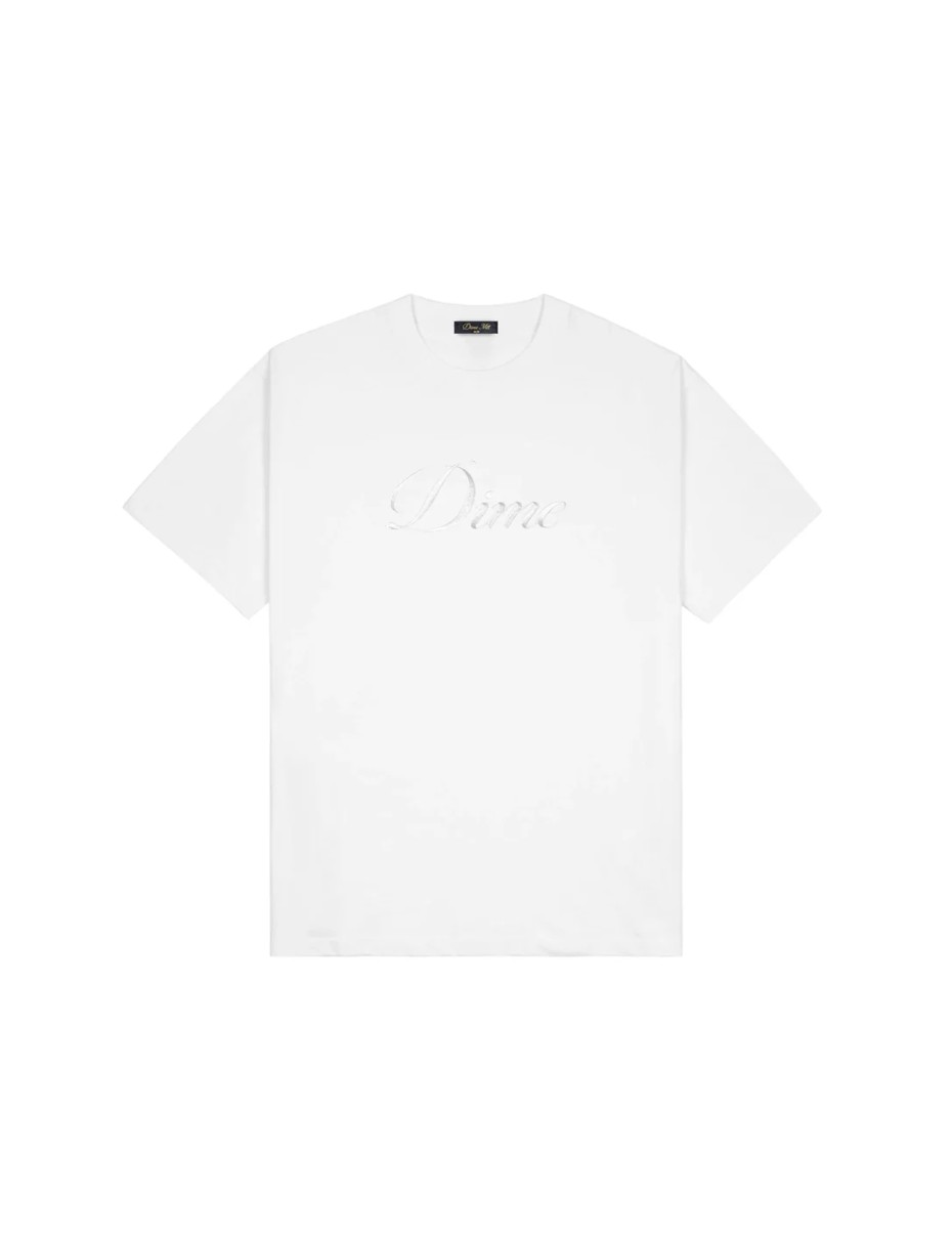 DIME Cursive T-Shirt White