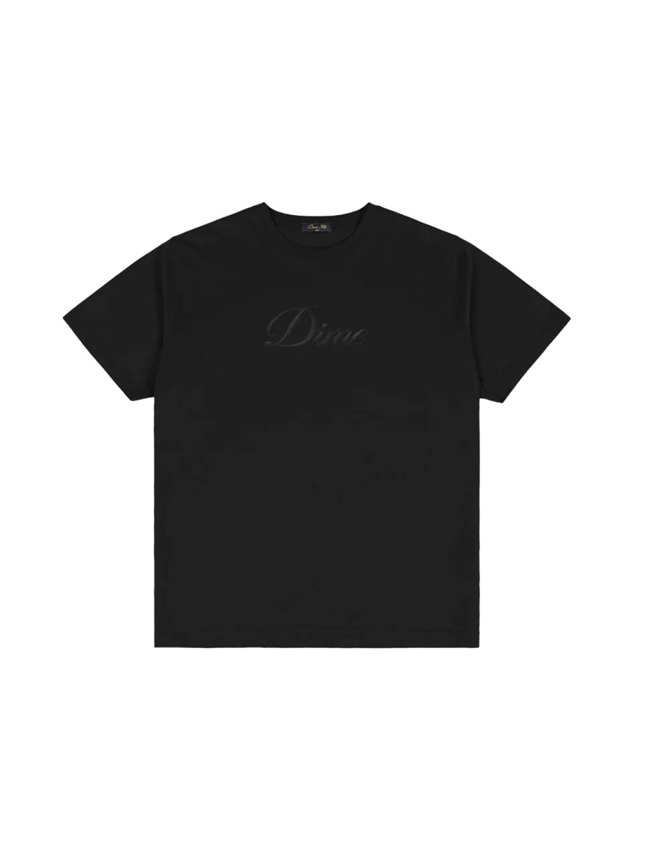 DIME Cursive T-Shirt Black