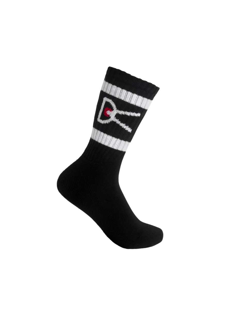 DISTRICT VISION USA COTTON SOCKS 2PACKS BLK/WHT (DVA020-A)