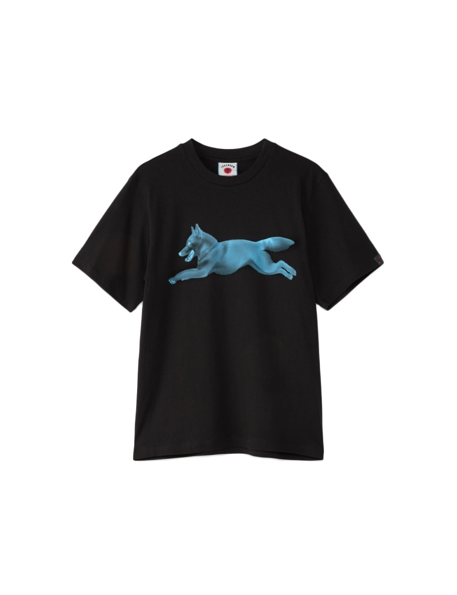 ICE CREAM HALFTONE RUNNING DOG T-SHIRT BLACK