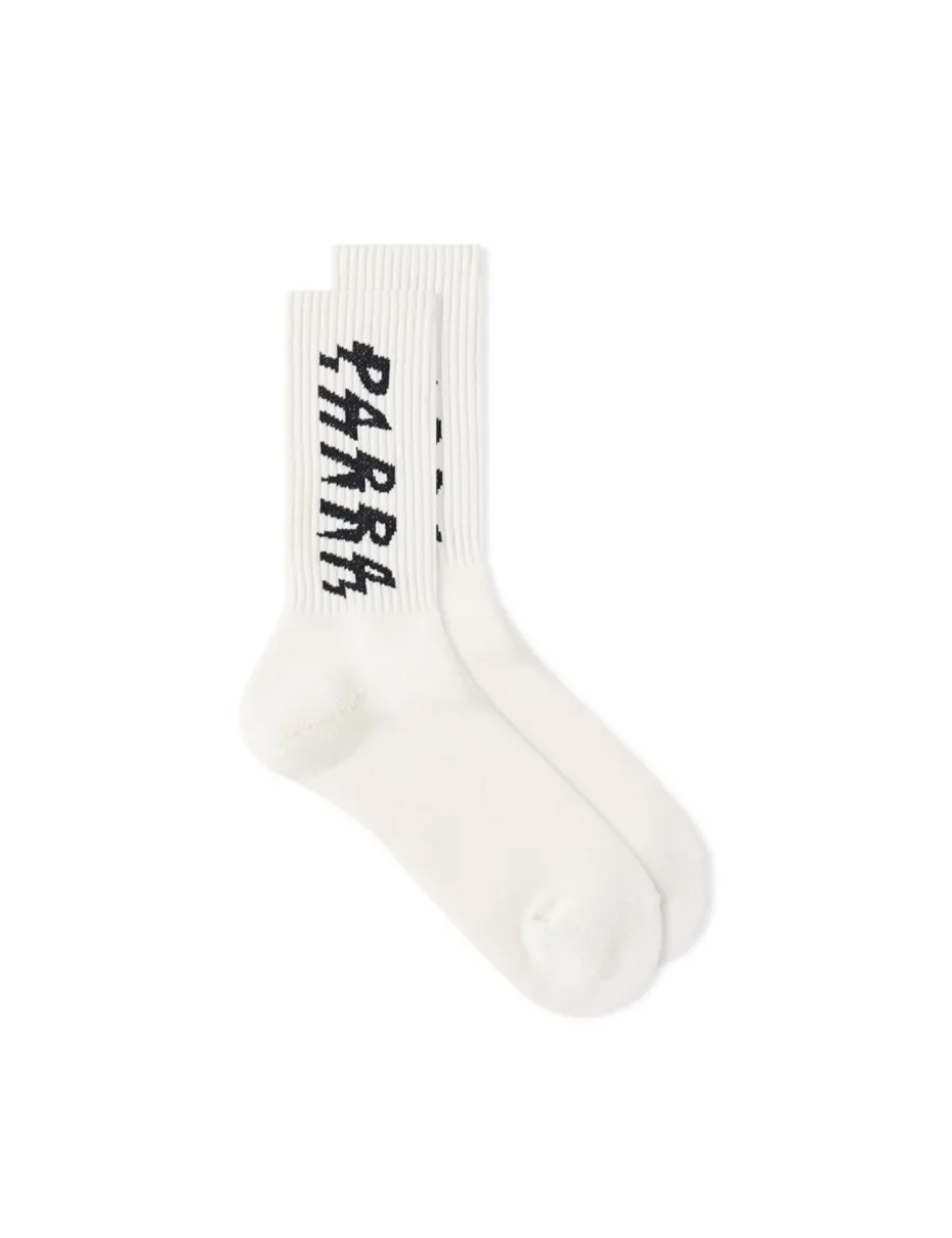 PARRA Shocker logo crew socks White (52180)