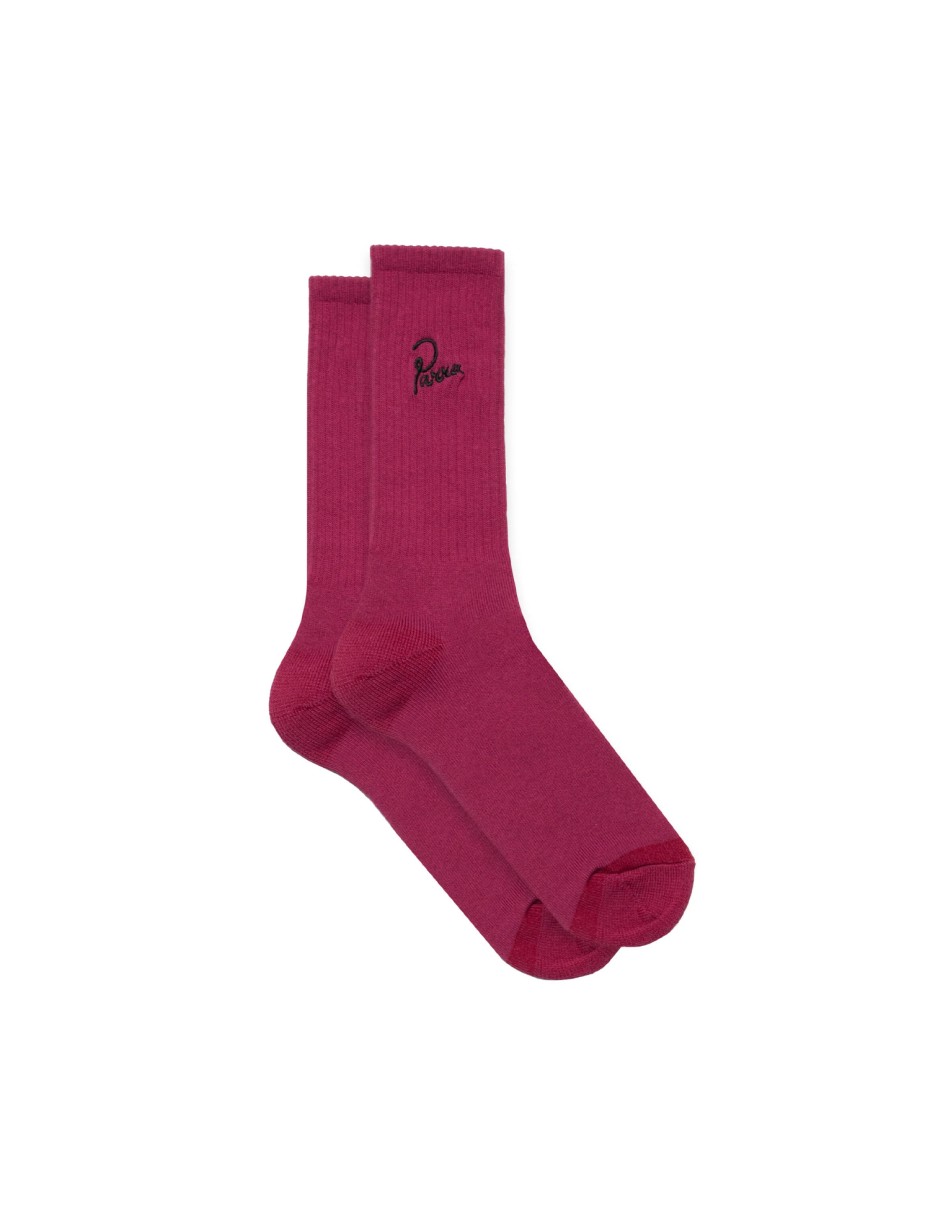 PARRA Signature crew socks Dark magenta (53266)