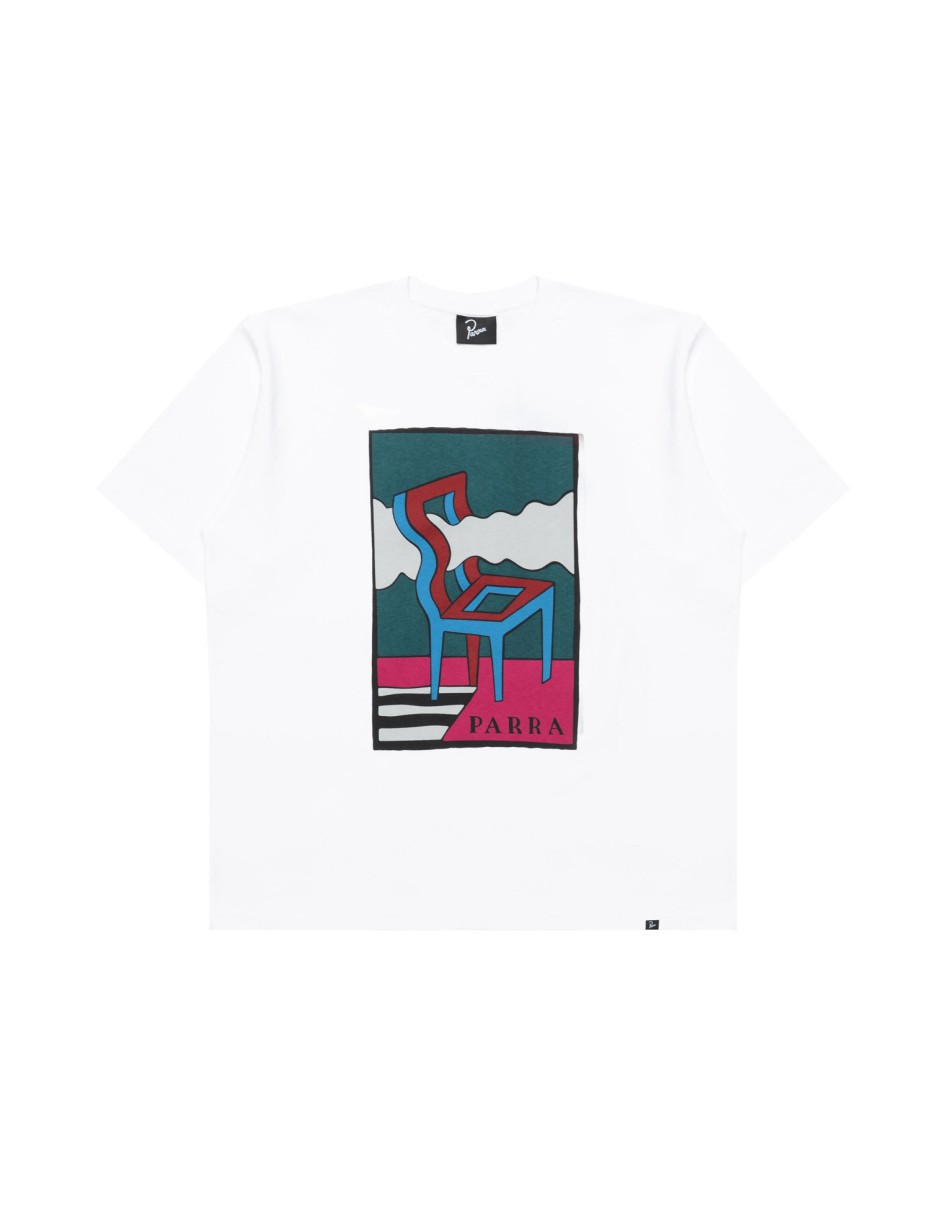 PARRA Smoke chair t-shirt White