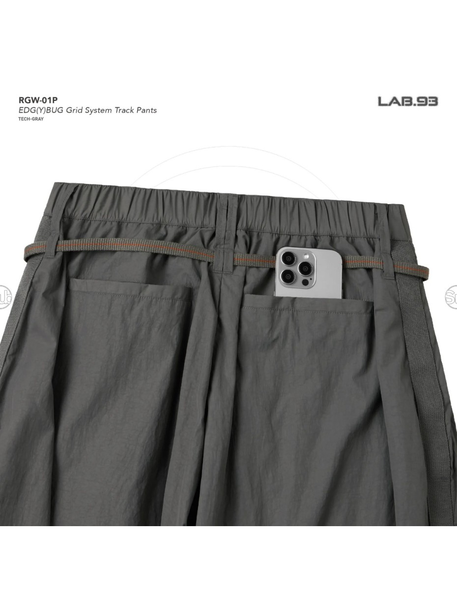GOOPiMADE x Subcrew “RGW-01P” EDG(Y)BUG Grid System Track Pants Tech-Gray