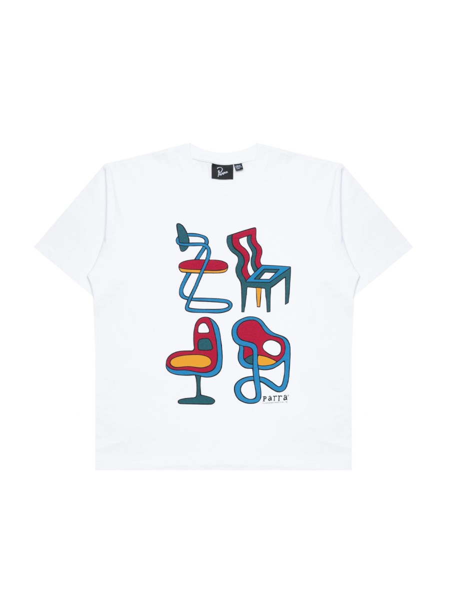PARRA Unreasonable chairs t-shirt White