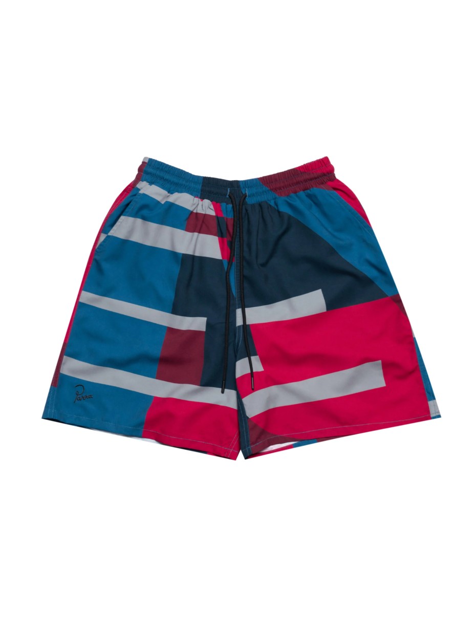 PARRA Vertical forest swim shorts Blue