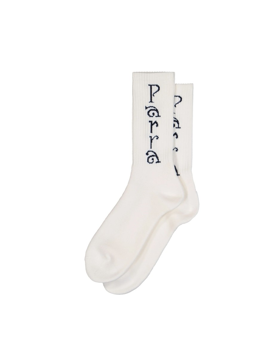 PARRA Weird trad logo crew socks White (54355)