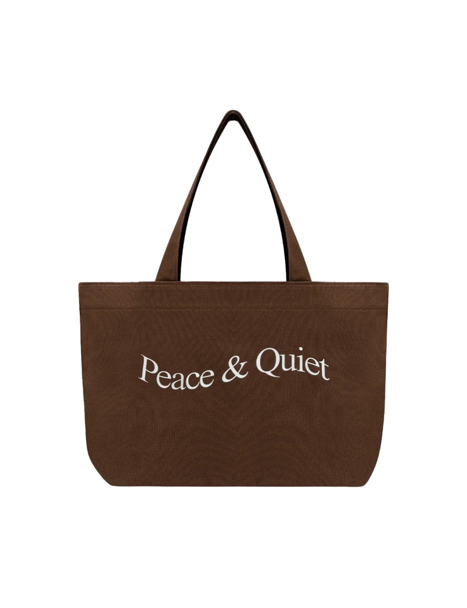 MOPQ WORDMARK TOTE BAG BROWN OS (MOPQ-SS24-37)