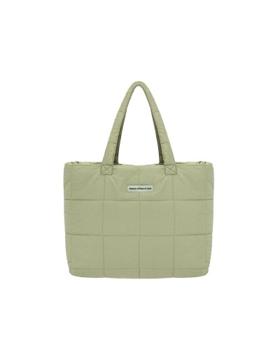 MOPQ NYLON QUILT TOTE OLIVE OS (MOPQ-FW23-23-OLIVE)