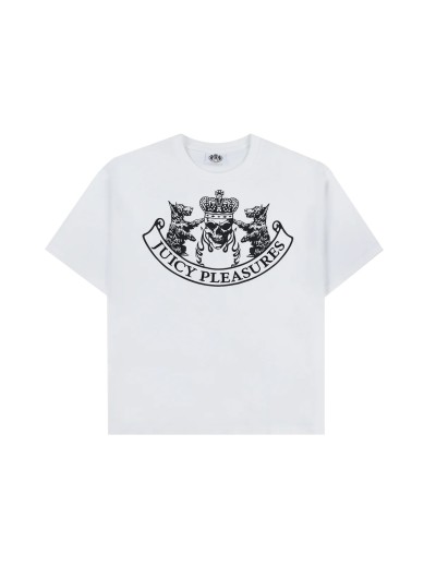 PLEASURES WHITE SKULL CREST HEAVYWEIGHT SHIRT WHITE