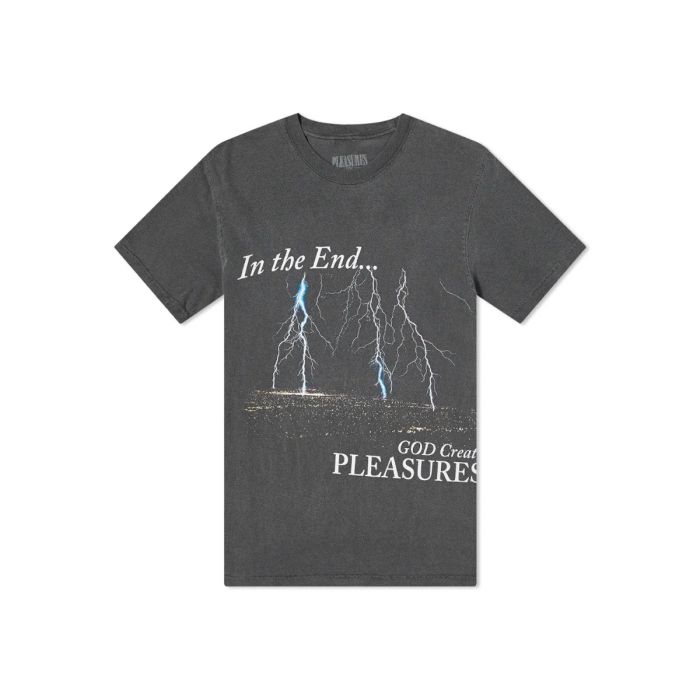 TIMES PIGMENT DYE T-SHIRT WASHED BLACK 