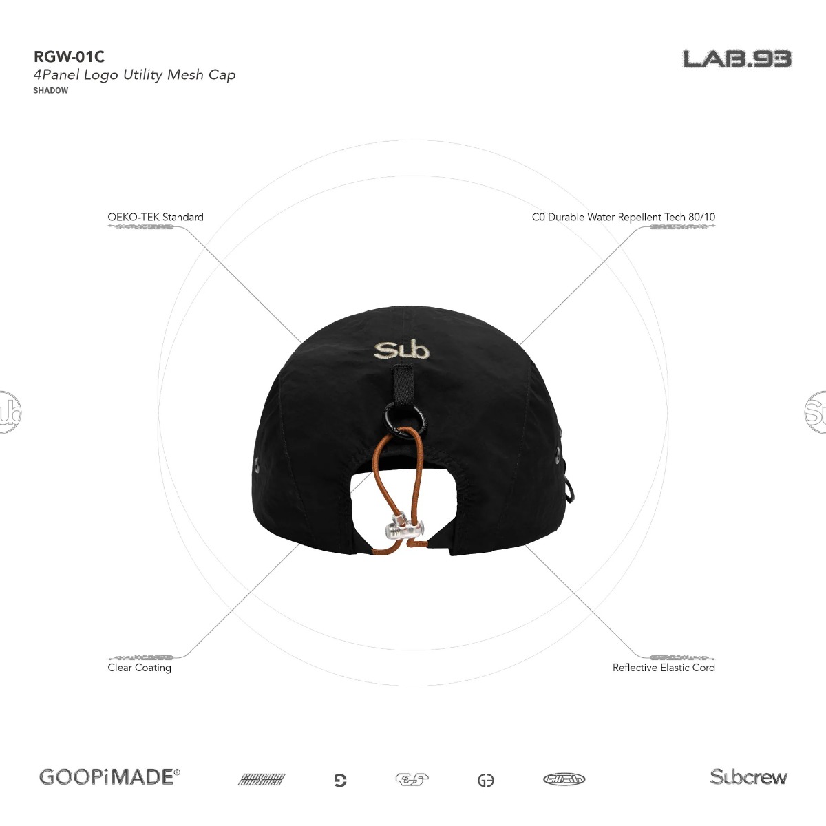 GOOPiMADE x Subcrew “RGW-01C” 20th Anniversary Logo Cap Shadow OS