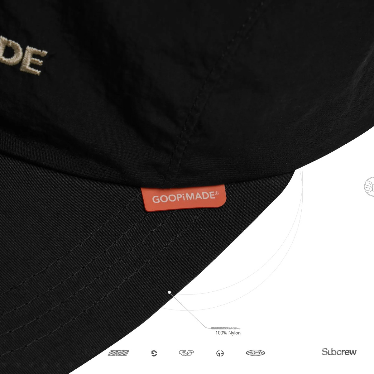 GOOPiMADE x Subcrew “RGW-01C” 20th Anniversary Logo Cap Shadow OS