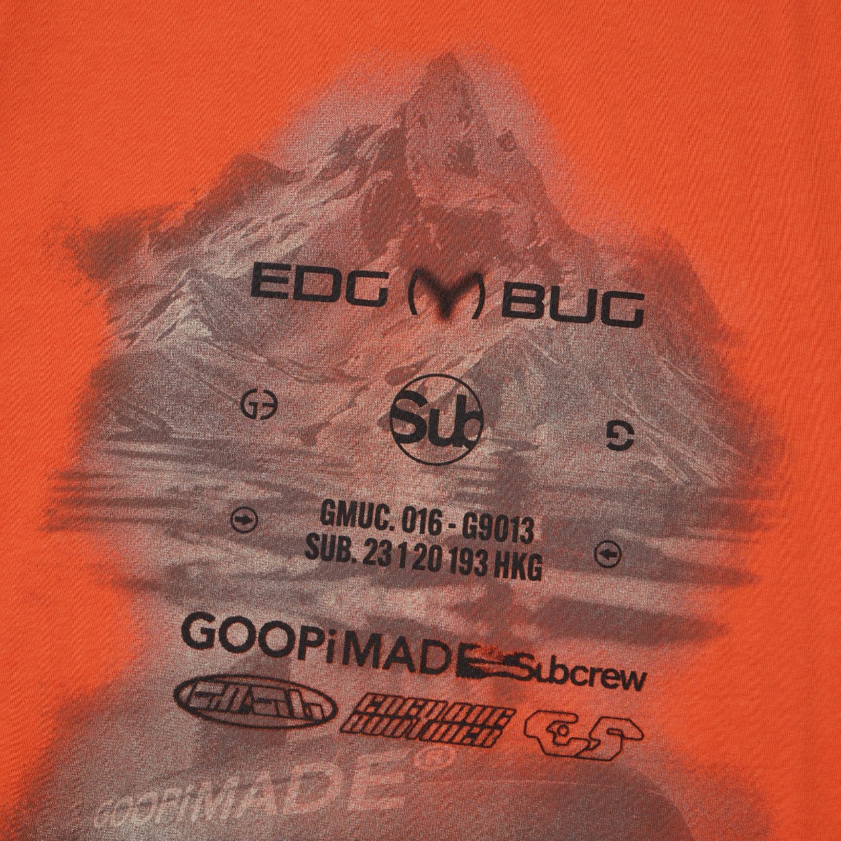 GOOPiMADE x Subcrew “RGW-01T” 20th Anniversary Oversized Logo Tee Pumpkin