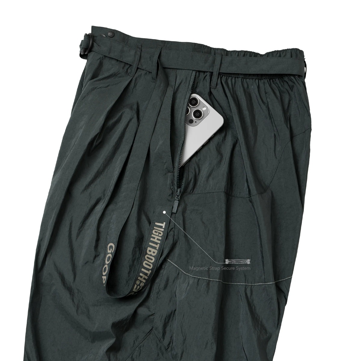 GOOPiMADE x TIGHTBOOTH “GTB-03P” SP Strap Baggy Slacks OLIVE